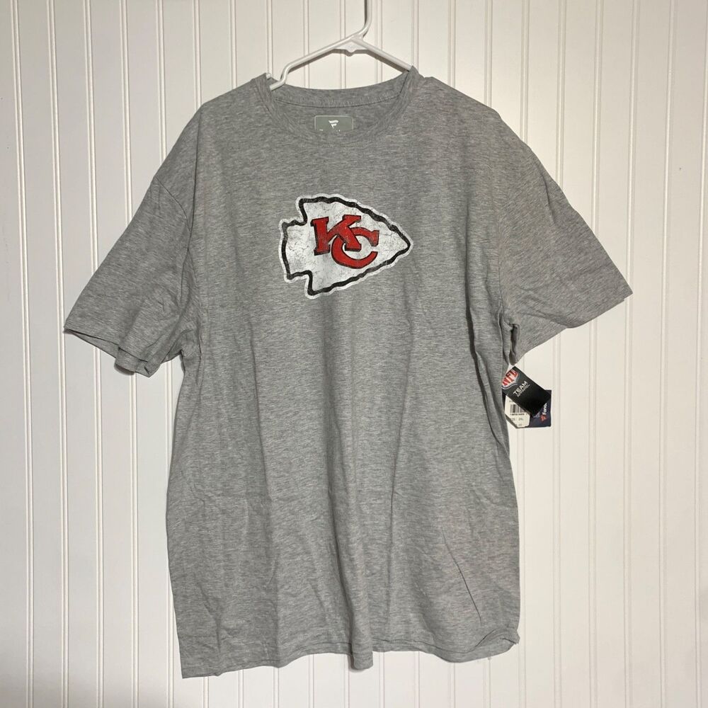Kansas City Chiefs Fanatics Men's‎ Size 2XL Gray Short Sleeve T-Shirt